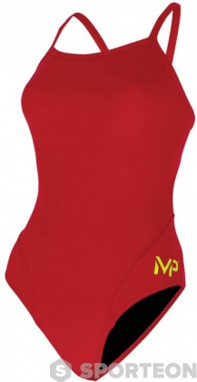 Women's swimwear Michael Phelps Solid Mid Back Red