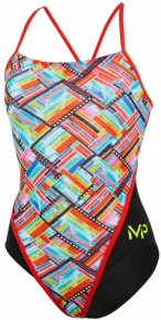 Women's swimwear Michael Phelps Subway Racing Back Multicolor/Black