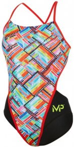 Women's swimwear Michael Phelps Subway Open Back Multicolor/Black