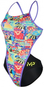 Women's swimwear Michael Phelps Riviera Open Back Multicolor/Black