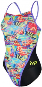 Women's swimwear Michael Phelps Riviera Racing Back Multicolor/Black