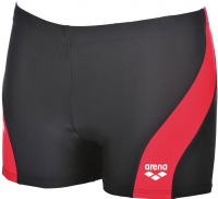 Men's swimsuit Arena Byor Short Black/Fluo Red/White