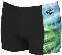 Men's swimsuit Arena Cyber Short Black/Sea Blue