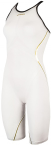 Women's competition swimsuit Finis Rival 2.0 Open Back Kneeskin White