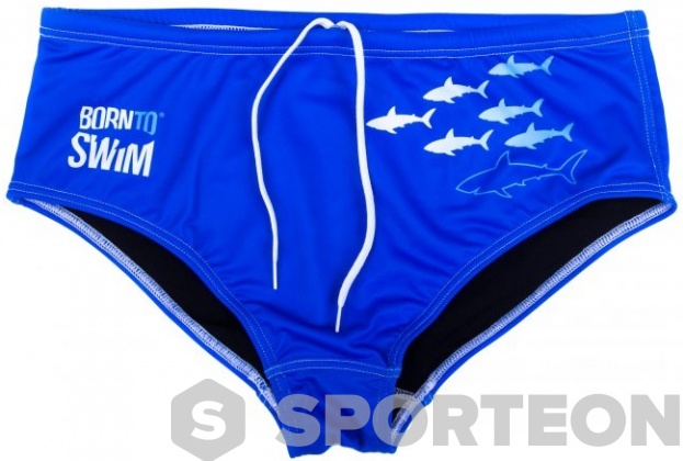 Men's swimsuit BornToSwim Sharks Brief Blue