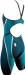 Women's competition swimsuit Finis Rival 2.0 Open Back Kneeskin Teal