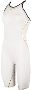 Women's competition swimsuit Finis Rival 2.0 Closed Back Kneeskin White