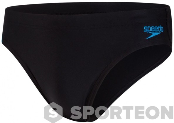 Men's swimsuit Speedo Tech Panel 7cm Brief Black/Nordic Teal/Pool