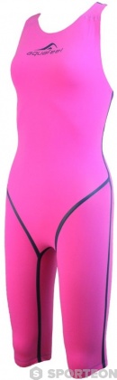 Women's competition swimsuit Aquafeel Neck To Knee Oxygen Racing Pink