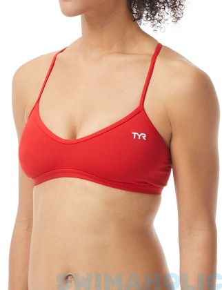 Women's swimwear Tyr Solid Trinity Top Red