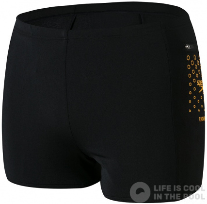 Men's swimsuit Speedo Pocket Aquashort Black/Mango