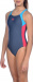 Girl's swimsuit Arena Ren One Piece Junior Shark/Turquoise/Freak Rose