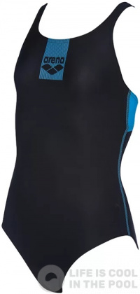 Girl's swimsuit Arena Basics Swim Pro Back One Piece Junior Black/Turquoise