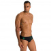 Men's swimsuit Arena Essentials Brief Black/Golf Green