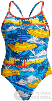 Women's swimwear Funkita Beach Bum Eco Diamond Back One Piece