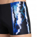 Men's swimsuit Arena Infinite Stripe Short Black/Neon Blue/Multi