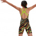 Girl's swimsuit Speedo Fastskin Endurance+ Openback Kneeskin Girl Black/Atomic Lime/Salso