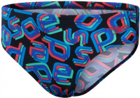 Boy's swimsuit Speedo Digi Allover 6.5cm Brief Boy Black/Lava Red/Neon Absinthe/Blue