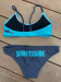 Women's swimwear BornToSwim Sharks Bikini Black/Turquoise