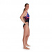 Women's swimwear Speedo Placement Digital Powerback Black/Phoenix Red/Blue Flame/Ultraviolet