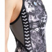 Women's swimwear Arena Icons Swimsuit Fast Back All Over Multi/Asphalt/Black