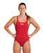 Women's swimwear Arena Swim Tech Solid Red/White