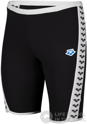 Men's swimsuit Arena Icons Swim Jammer Solid Black/White