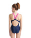 Girl's swimsuit Arena Girls Swimsuit V Back Graphic Navy/Freak Rose