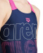 Girl's swimsuit Arena Girls Swimsuit V Back Graphic Navy/Freak Rose