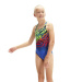 Girl's swimsuit Speedo Digital Placement Medalist Girl Blue Flame/Black/Fluo Green/Orange