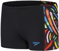 Boy's swimsuit Speedo Digital Panel Aquashort Boy Black/Volcanic/Fluo Green/Yellow/Lapis