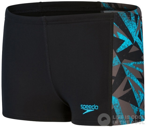 Boy's swimsuit Speedo Hyper Boom Panel Aquashort Boy Black/Bolt/Dove Grey