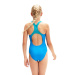 Girl's swimsuit Speedo Medley Logo Medalist Girl Bondi Blue/Aquarium