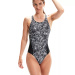 Women's swimwear Speedo Allover Digital Recordbreaker Black/USA Charcoal/Shark Grey/White