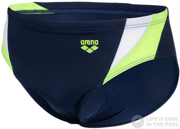 Men's swimsuit Arena Swim Briefs Panel Navy/Green/White