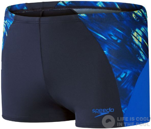 Men's swimsuit Speedo Eco Endurance+ Splice Aquashort True Navy/Cobalt/Blue/Lemon