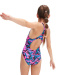 Girl's swimsuit Speedo HyperBoom Allover Medalist Girl Black/Candy Vibe/Ocean Depths