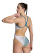 Women's swimwear Arena Planet Water Swimsuit Challenge Back Blue Cosmo/White Multi