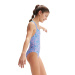 Girl's swimsuit Speedo Printed Medalist Girl Baja Blue/Neon Violet/White