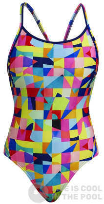 Women's swimwear Funkita On The Grid Diamond Back One Piece