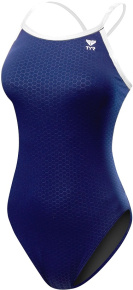 Women's swimwear Tyr Hexa Diamondfit Navy/White