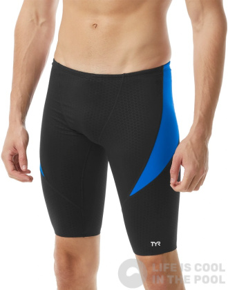 Men's swimsuit Tyr Hexa Splice Jammer Black/Blue