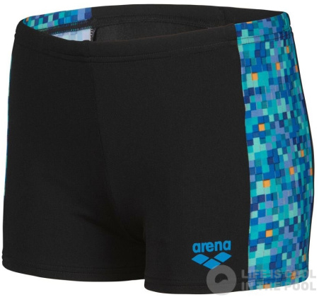 Arena Pooltiles Swim Short Boys Black/Blue Multi