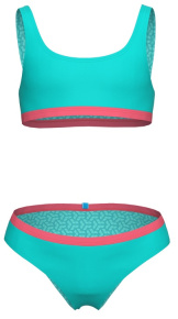 Arena Essentials Bralette Bikini Girls Water/Calypso Coral