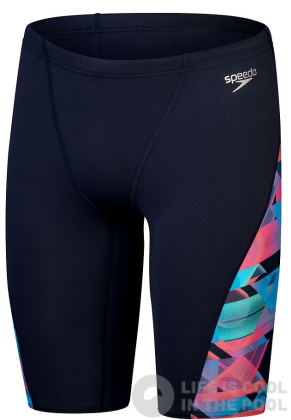 Speedo Allover Digi V-Cut Jammer True Navy/Siren Red