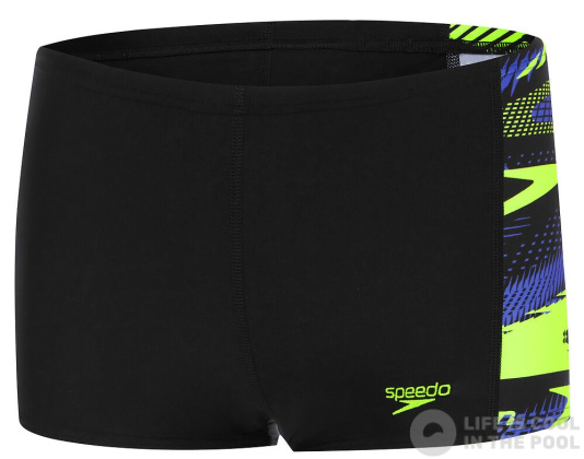 Speedo Hyper Boom Panel Aquashort Boys Black/Yellow