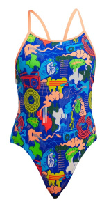 Funkita Blues Baby Diamond Back One Piece Girls