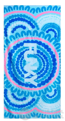 Funky Bundjalung Blue Cotton Towel